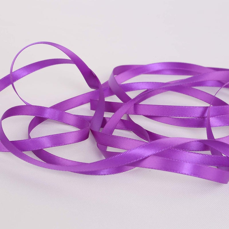 Ribbonitlux 1/4"" Wide Solid Grosgrain Ribbon 25 Yards (465-Purple)  Set for Gift Wrapping  Party Decor  Sewing Applications  Wedding and Craft - Image 3